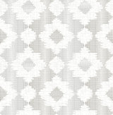 Babylon Metallic Abstract Floral Wallpaper with Silver and Pewter Geometric Dot Motif - A-Street Prints 2902-25523