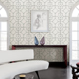 Verandah Grey Shibori Wallpaper with Distressed Geometric Motif - A-Street Prints 2902-25528