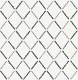 Allotrope Charcoal Linen Geometric Wallpaper with Ikat Diamond Motif - A-Street Prints 2902-25534