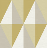 Aspect Yellow Geometric Faux Grasscloth Wallpaper with Modern Abstract Diamond & Triangle Motif - A-Street Prints 2902-25538