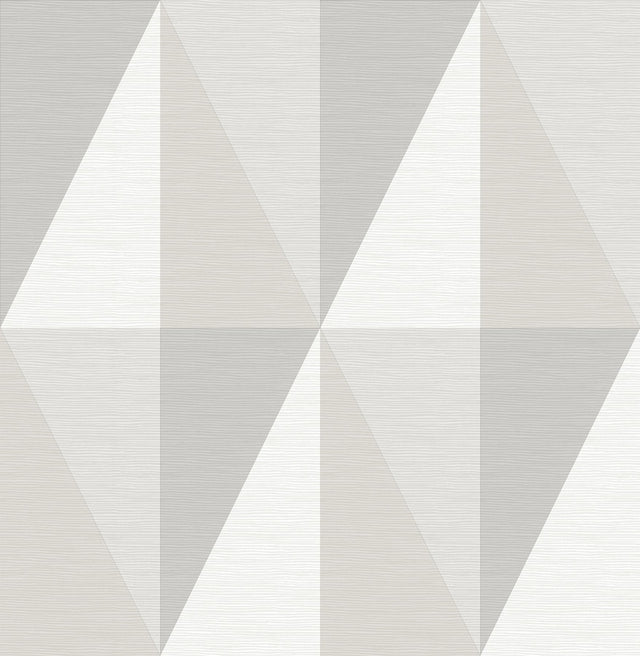 Aspect Grey Geometric Faux Grasscloth Wallpaper with Raised Ink and Mica Details - A?Street Prints 2902-25540
