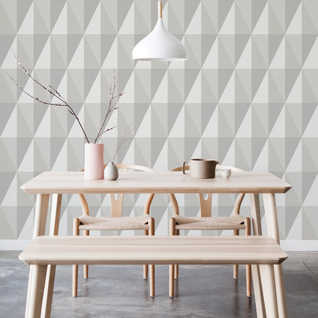 Aspect Grey Geometric Faux Grasscloth Wallpaper with Raised Ink and Mica Details - A?Street Prints 2902-25540
