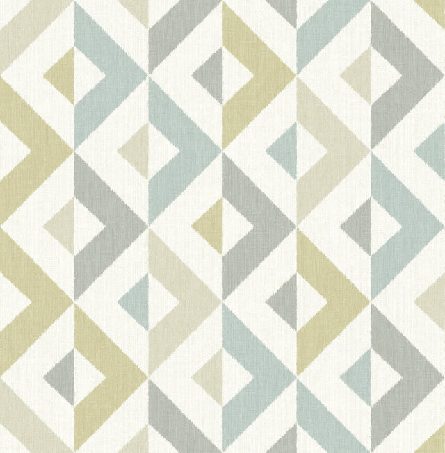 Seesaw Grey Geometric Faux Linen Wallpaper with Abstract Fabric Texture - A-Street Prints 2902-25544