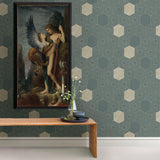 Momentum Dark Green Geometric Wallpaper with Glam Graphics Pattern - A-Street Prints 2902-25545