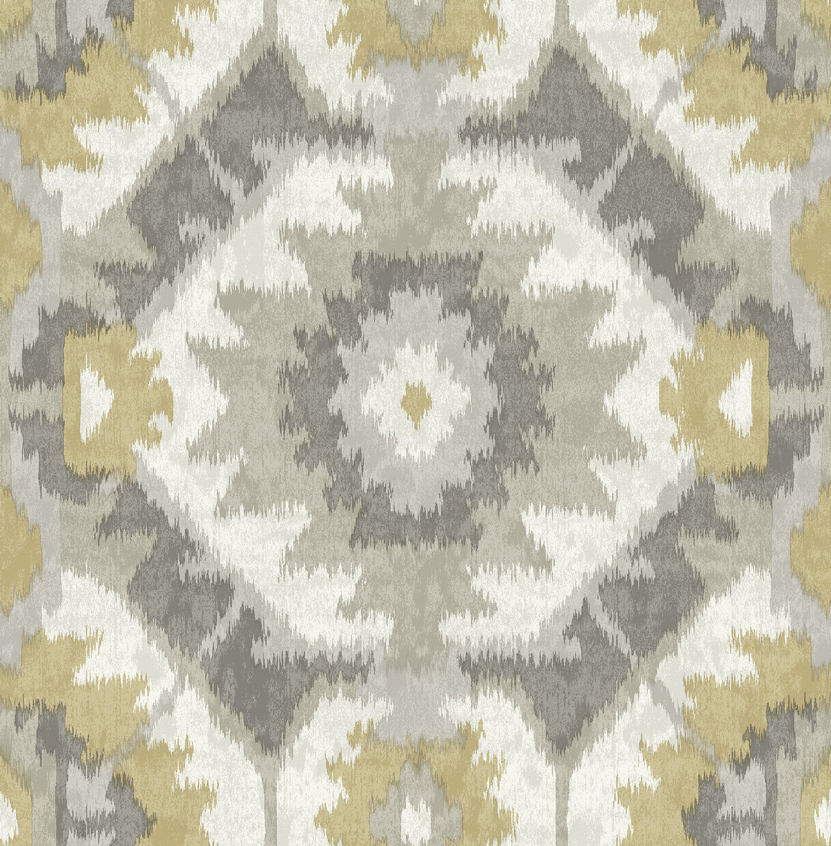 Kazac Grey Shibori Wallpaper with Southwestern Geometric Motif - A-Street Prints 2902-25549