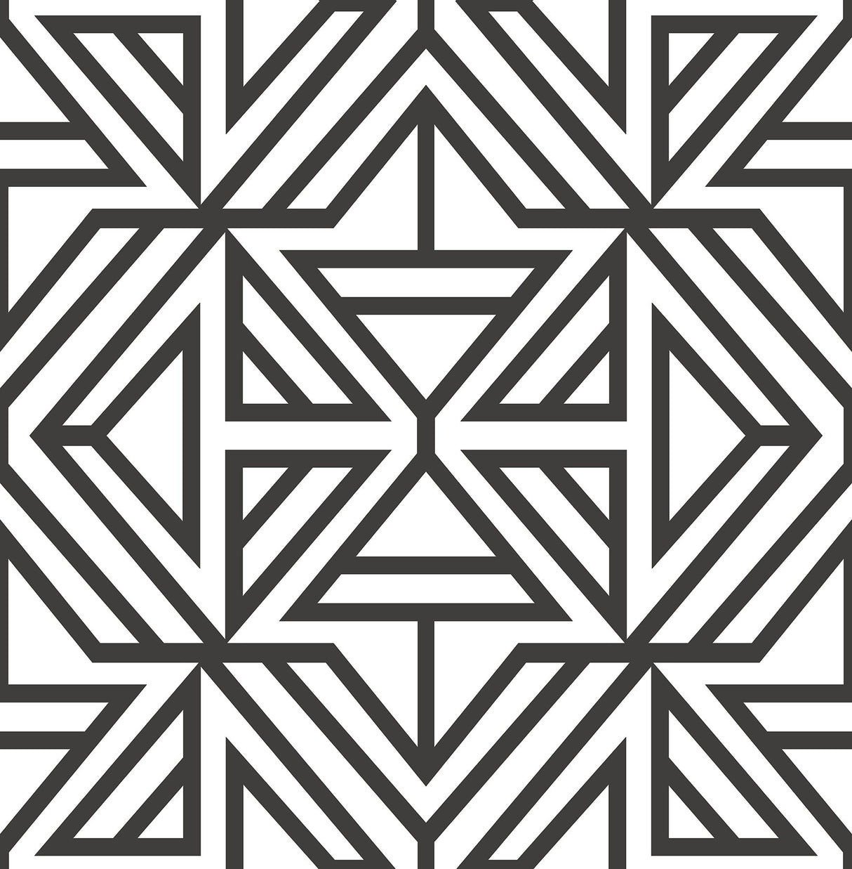 Helios Black Geometric Wallpaper with Modern Abstract Geometric Pattern - A-Street Prints 2902-25553