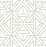 Helios Bone Geometric Wallpaper with Abstract Geometric Pattern, Unpasted Non Woven - A-Street Prints 2902-25554