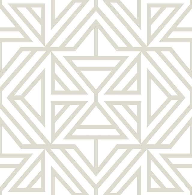 Helios Bone Geometric Wallpaper with Abstract Geometric Pattern, Unpasted Non Woven - A-Street Prints 2902-25554