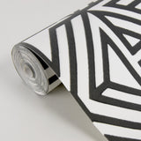 Helios Taupe Geometric Wallpaper with Abstract Feature Wall Pattern - A-Street Prints 2902-87331