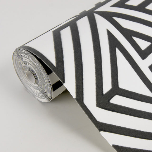 Helios Taupe Geometric Wallpaper with Abstract Feature Wall Pattern - A-Street Prints 2902-87331