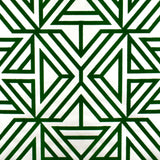 Helios Green Geometric Wallpaper with Flocked Abstract Pattern - A-Street Prints 2902-87332