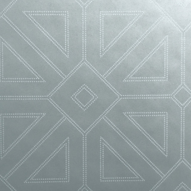 Voltaire Silver Beaded Geometric Wallpaper - A-Street Prints 2902-87334