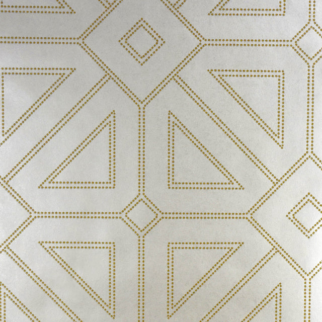 Voltaire Ivory Beaded Geometric Wallpaper with Glam Geometrics Pattern - A-Street Prints 2902-87335
