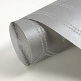 Voltaire Platinum Beaded Geometric Wallpaper with Glam Geometrics Pattern - A-Street Prints 2902-87338
