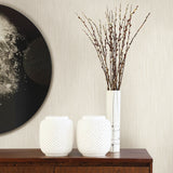 Chenille Off White by A-Street Prints Faux Linen Woven Texture Traditional Style Non Woven Unpasted Washable Strippable Wallpaper - FD25281