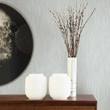 Chenille Light Blue Faux Linen Wallpaper with Fabric & Woven Texture - A-Street Prints 2903-25287