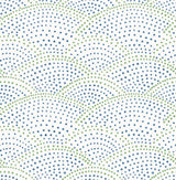 Bennett Blue Dotted Scallop Wallpaper with Geometric Kids Style - A-Street Prints 2903-25800