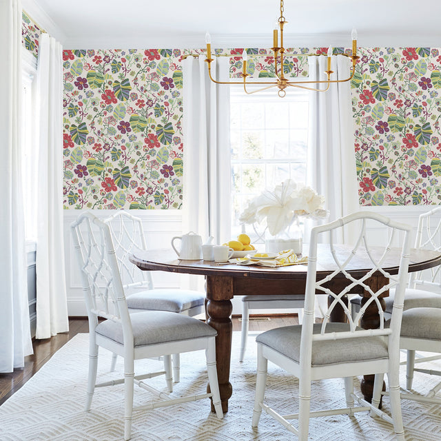 Gwyneth Multicolor Floral Wallpaper with Painterly Botanical Flowers - A-Street Prints 2903-25808