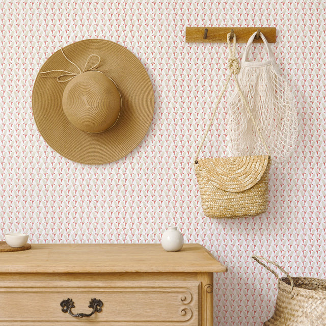 Landon Pink Abstract Geometric Wallpaper with Retro Eclectic Motif - A-Street Prints 2903-25815
