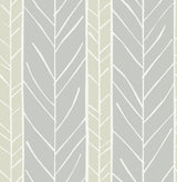 Lottie Grey Stripe Wallpaper with Painterly Sage and White Geometric Stripe Motif - A-Street Prints 2903-25817