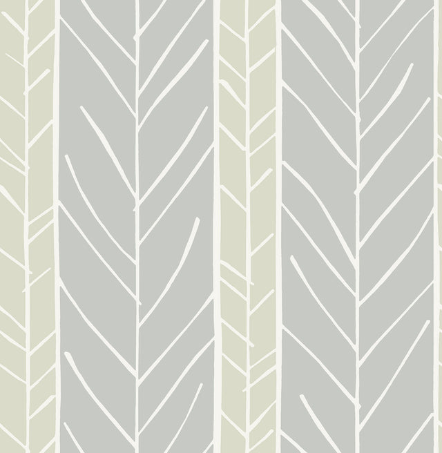 Lottie Grey Stripe Wallpaper with Painterly Sage and White Geometric Stripe Motif - A-Street Prints 2903-25817