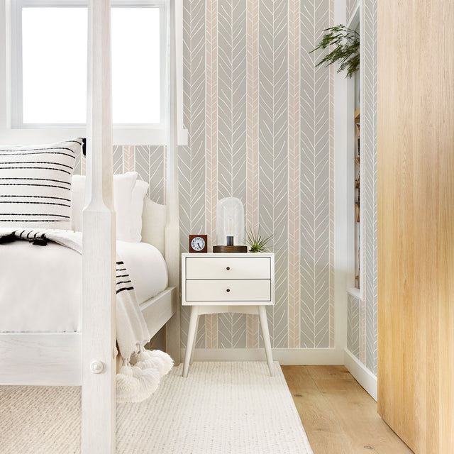 Lottie Rose Stripe Wallpaper with Eclectic Graphic Stripes - A-Street Prints 2903-25819