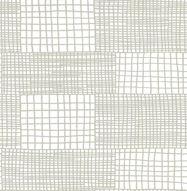 Maxwell Grey Geometric Wallpaper with Abstract Modern Grid Pattern - A-Street Prints 2903-25821