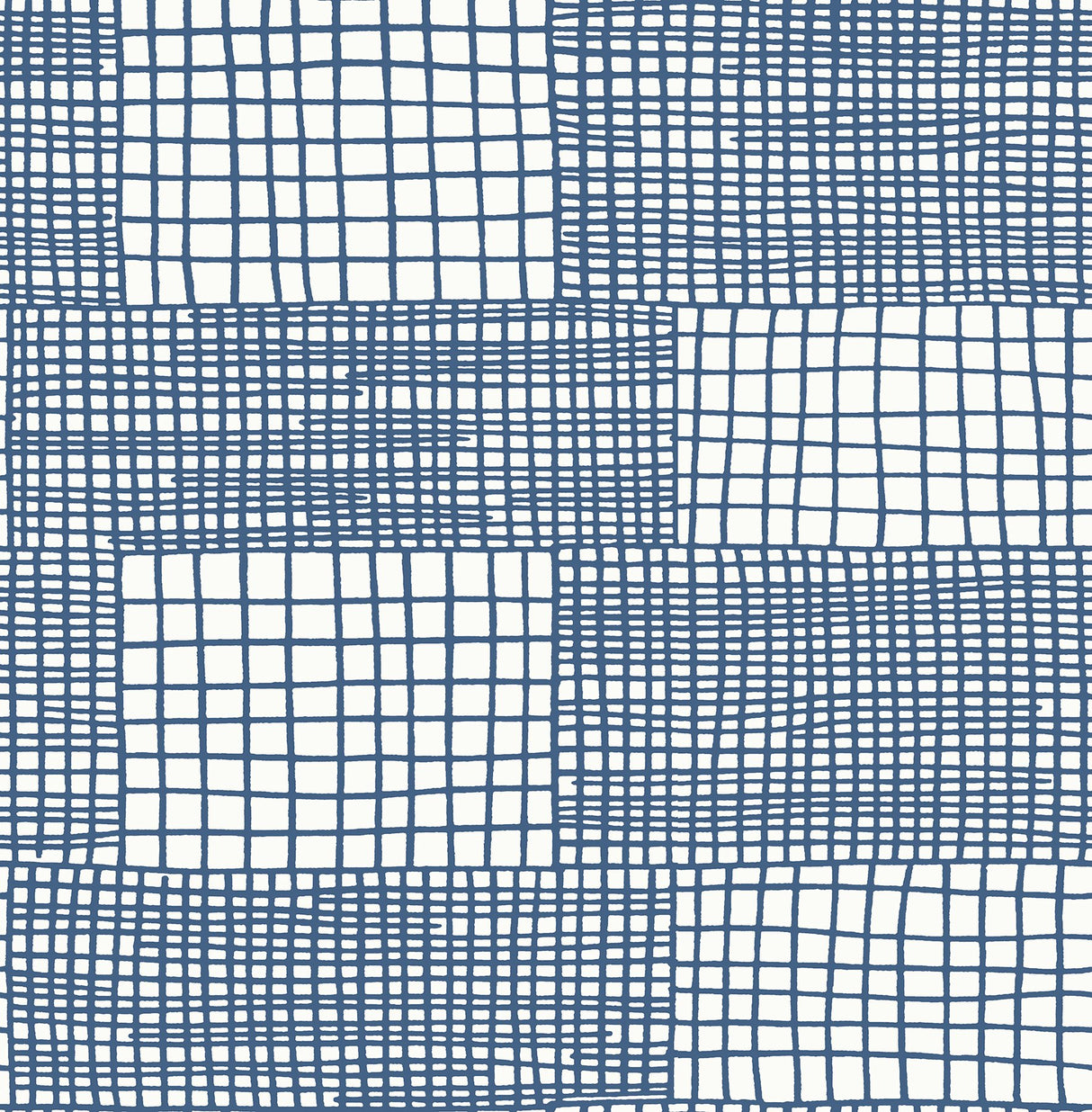 Maxwell Blue Geometric Wallpaper with Modern Abstract Grid Pattern - A-Street Prints 2903-25822