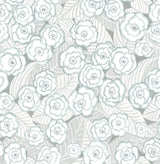 Emery Light Blue Floral Wallpaper with Eclectic Botanical Flowers Motif - A-Street Prints 2903-25836