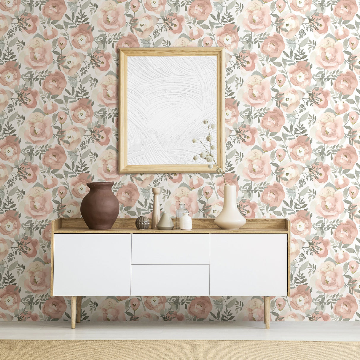 Orla Rose Floral Wallpaper Rose with Watercolor Floral Kids Style - A-Street Prints 2903-25838