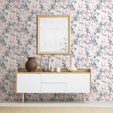Orla Purple Floral Wallpaper with Botanical Watercolor Roses - A-Street Prints 2903-25840