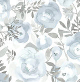 Orla Blue Floral Wallpaper with Watercolor Botanical Motif - A-Street Prints 2903-25841
