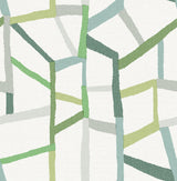 Tate Green Geometric Linen Wallpaper with Modern Fabric Texture Pattern - A-Street Prints 2903-25847