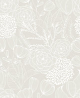 Alannah Bone Botanical Wallpaper in Bone - A-Street Prints 2903-25858