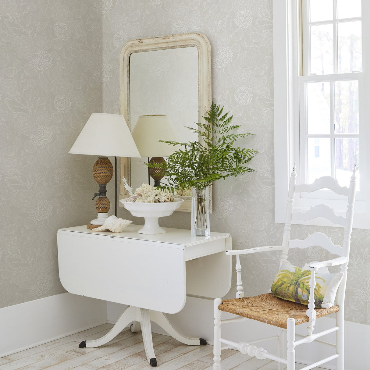 Alannah Bone Botanical Wallpaper in Bone - A-Street Prints 2903-25858
