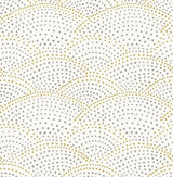 Bennett Grey Dotted Scallop Wallpaper with Eclectic Geometric Pattern - A-Street Prints 2903-25869