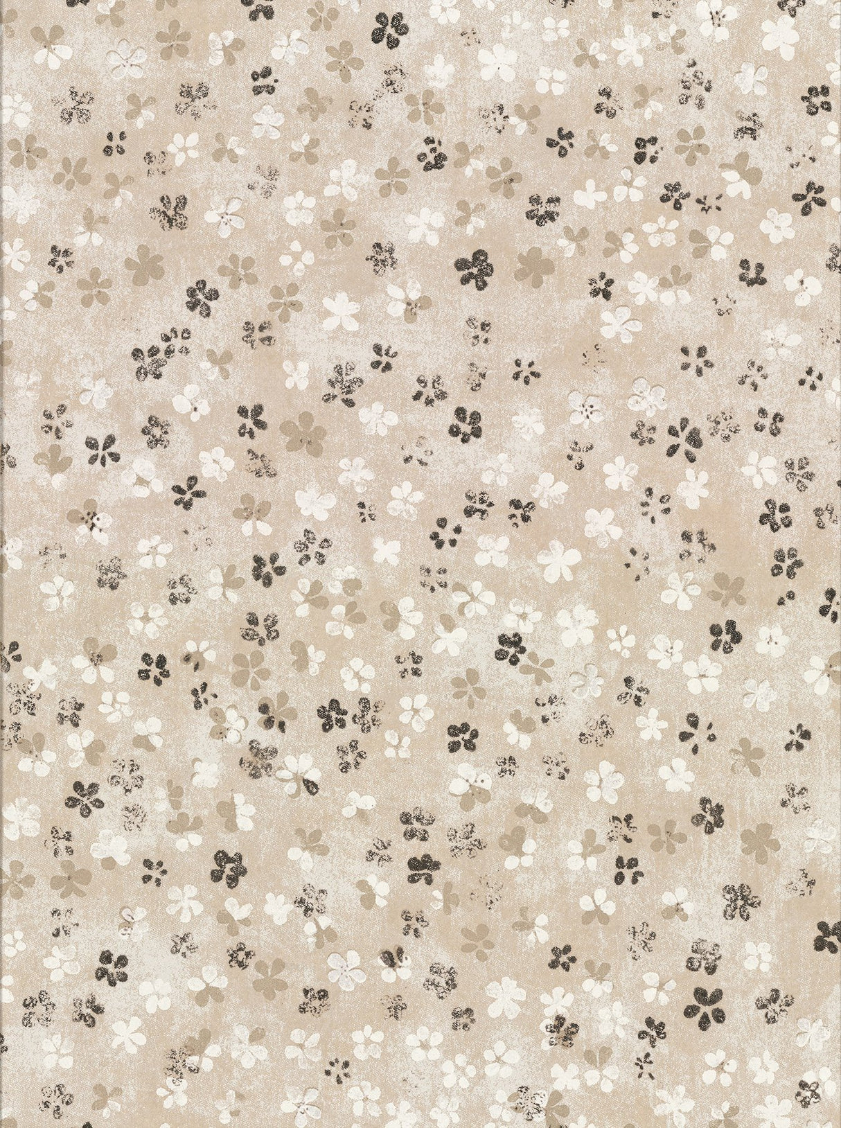 Cosima Beige Miniature Floral Wallpaper with Botanical Flowers Pattern, Kitchen & Bath Style - Brewster 2904-00203