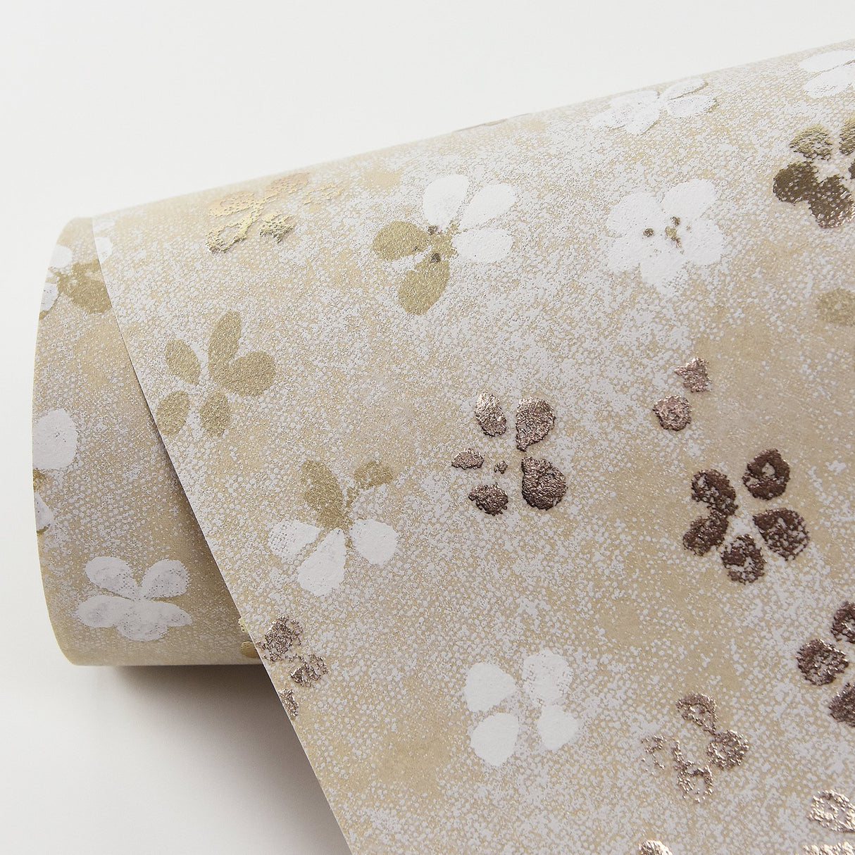 Cosima Beige Miniature Floral Wallpaper with Botanical Flowers Pattern, Kitchen & Bath Style - Brewster 2904-00203
