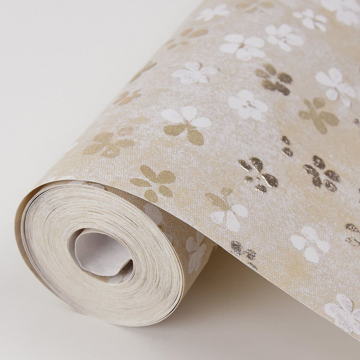 Cosima Beige Miniature Floral Wallpaper with Botanical Flowers Pattern, Kitchen & Bath Style - Brewster 2904-00203