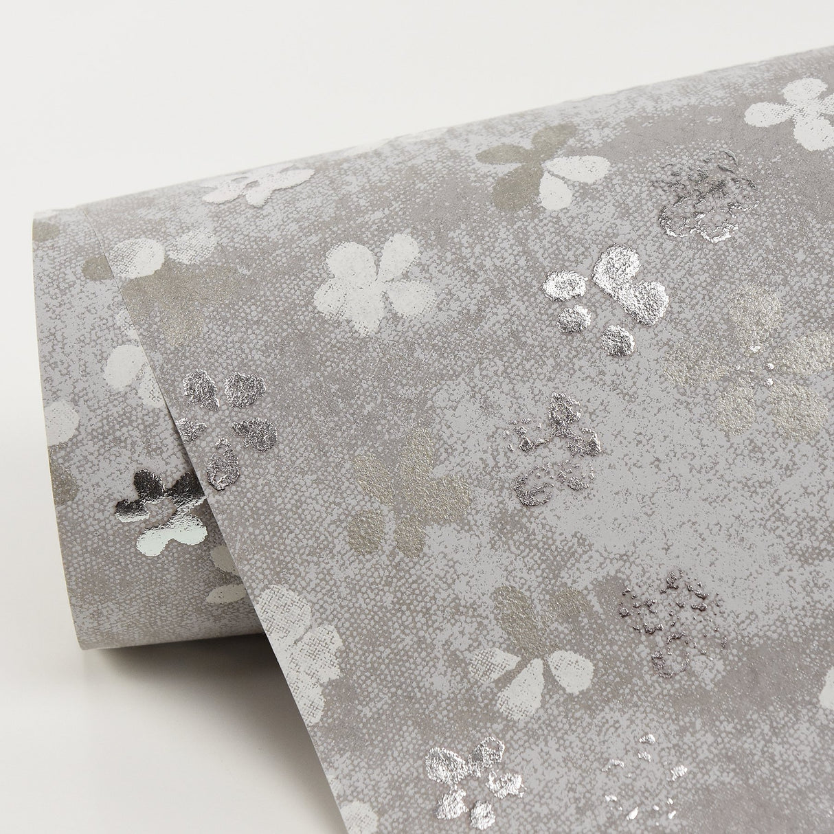 Cosima Grey Miniature Floral Wallpaper with Botanical Flowers Pattern, Kitchen & Bath - Brewster 2904-00207