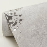 Misty Grey Distressed Dandelion Wallpaper with Botanical Flowers Pattern, Kitchen & Bath Non Woven Unpasted - Brewster 2904-00303