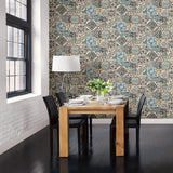 Marrakesh Blue Global Tiles Wallpaper with Global Tile Motif - Brewster 2904-22315