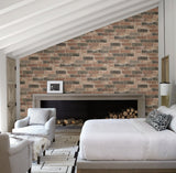 Cody Red Reclaimed Bricks Wallpaper with Industrial Brick Motif - Brewster 2904-22320