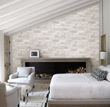 Cody Light Grey Reclaimed Bricks Wallpaper with Faux Brick Motif - Brewster 2904-22321