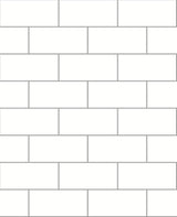 Easton Off White Paintable Subway Tile Wallpaper with Graphic Tile Motif - Brewster 2904-23750