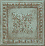 Hazley Turquoise Ornament Tin Tile Wallpaper with Industrial Tin Motif - Brewster 2904-24032