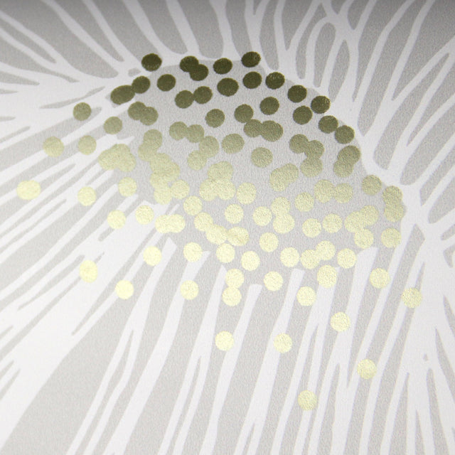 Mythic Light Grey Floral Wallpaper with Botanical Flowers Pattern, Kitchen & Bath - Brewster 2904-24320