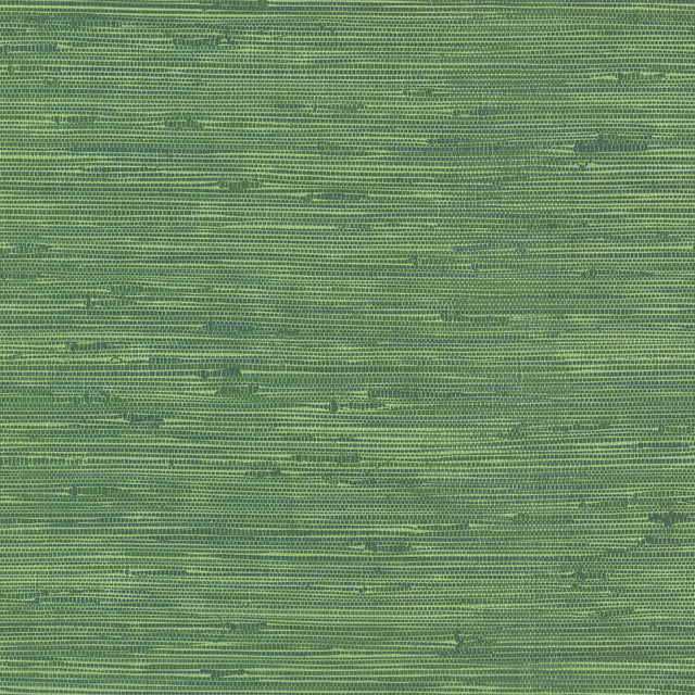 Fiber Green Faux Grasscloth Wallpaper with Faux Grasscloth Pattern, Kitchen & Bath Style - Brewster 2904-24419