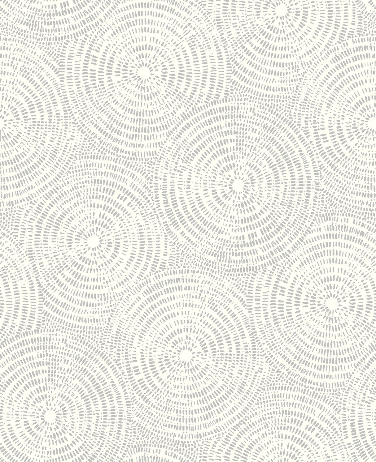 Vatten Platinum Geometric Wallpaper with Abstract Medallion Pattern - Brewster 2904-24523