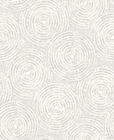 Vatten Platinum Geometric Wallpaper with Abstract Medallion Pattern - Brewster 2904-24523